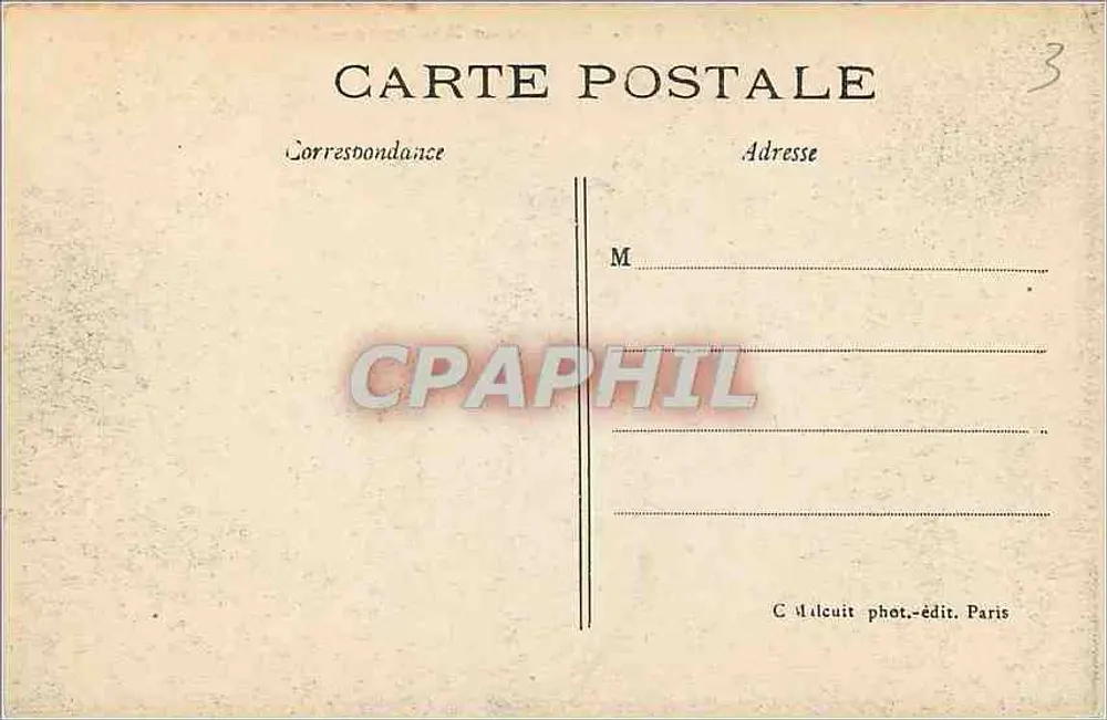 Het Bois de Boulogne — De Waterval — C. M. - Achterkant