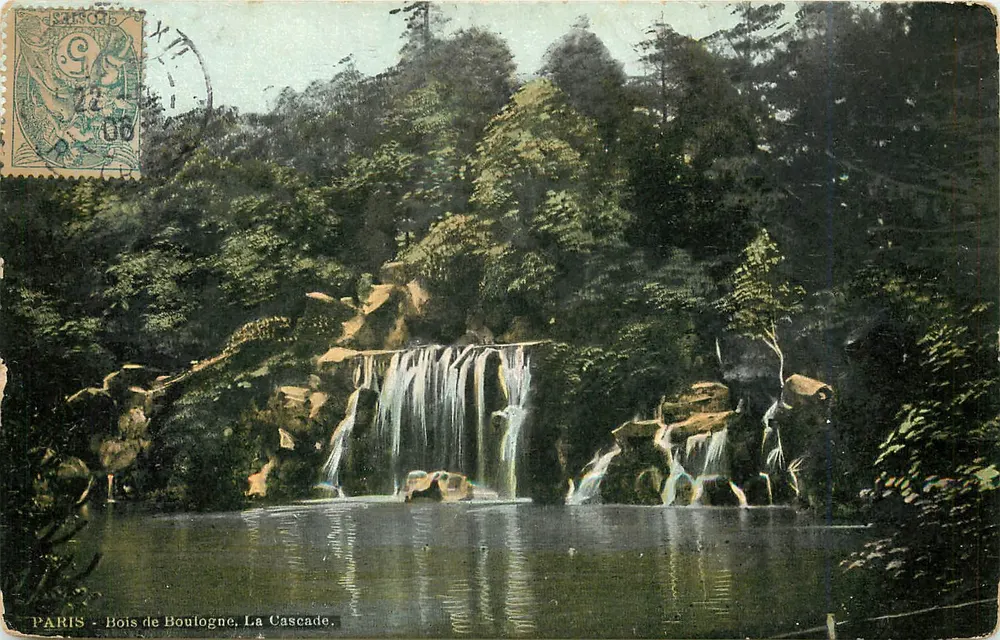 PARIS - Bois de Boulogne, La Cascade — editore L.V. & Cu - Recto