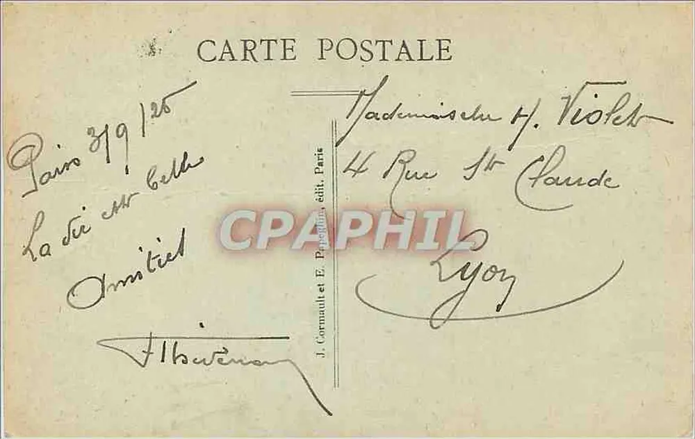 Paris — Platz der Bastille und Säule vom Juli — A. P. - Rückseite
