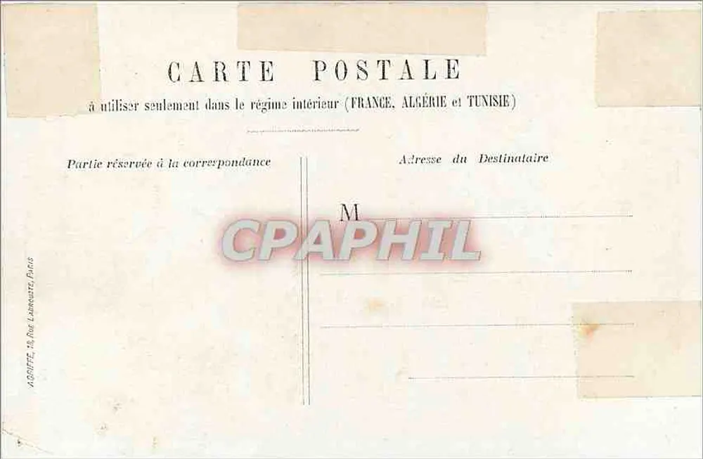 Palácio do Luxembourg — Paris — editor A. Dufour, Paris, n° 16 - Verso