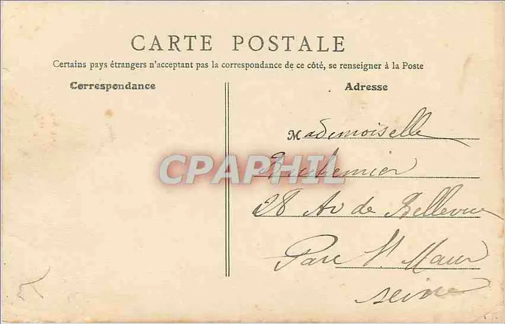 Paris — Dôme dos Invalidos — E.R. Paris, n° 118 - Verso