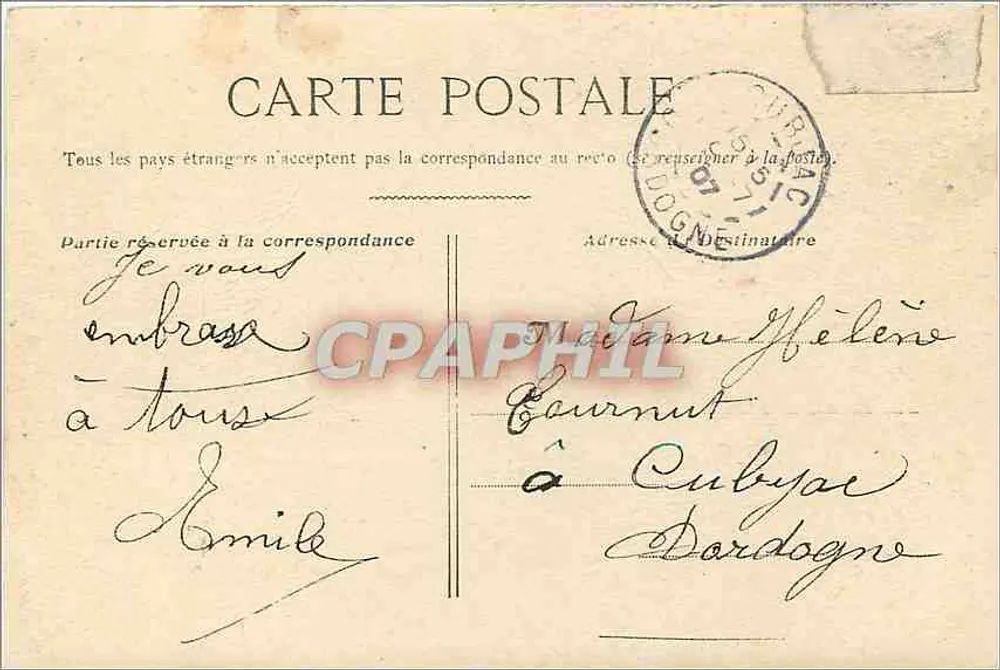 Paris — Praça da Bastilha — editor não identificado - Verso