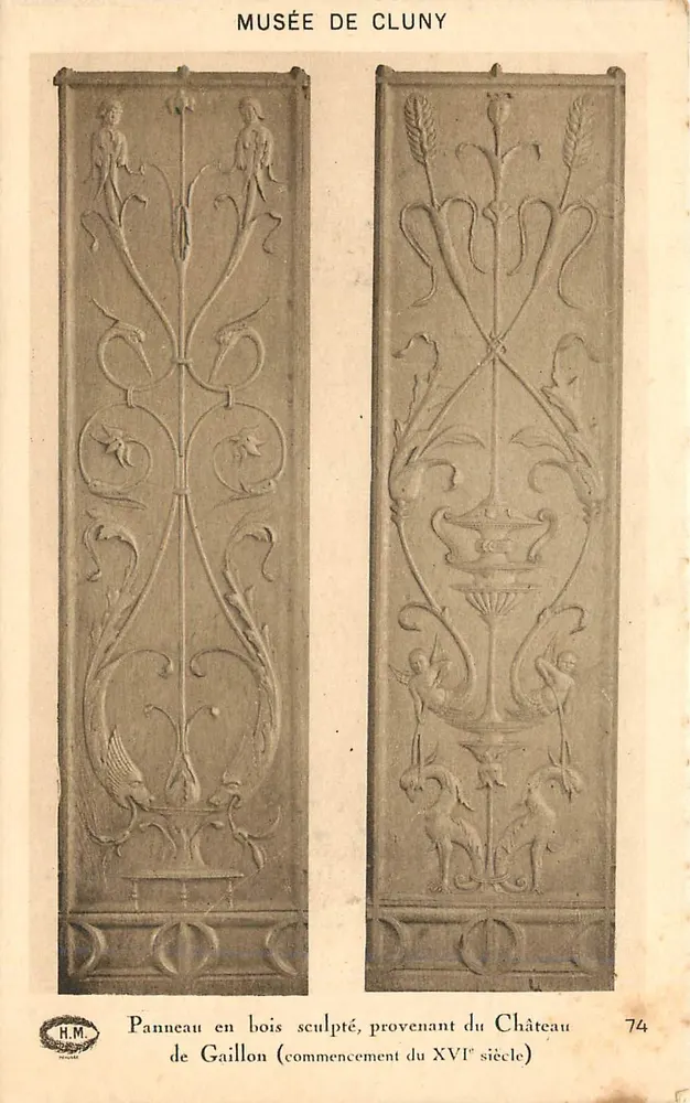 Geschnitztes Holzpaneel — aus dem Schloss Gaillon — Musée de Cluny — n°74 - Vorderseite