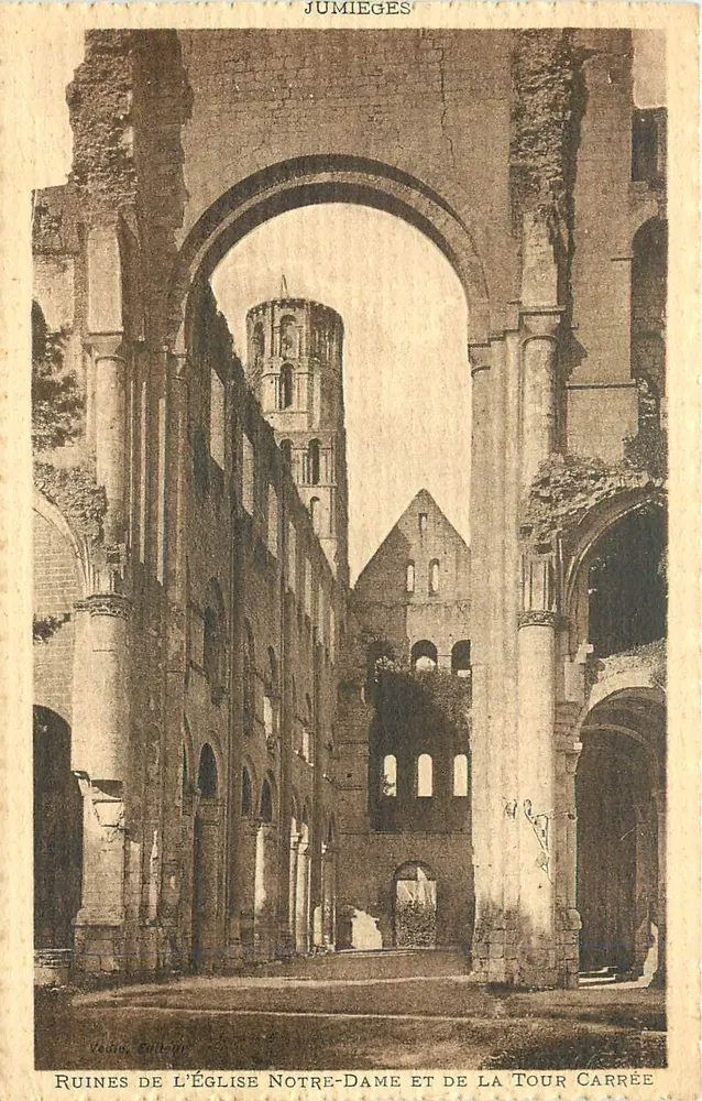 Ruinen der Kirche Notre-Dame und der quadratischen Turm — Jumièges — Edition Veillon, Verleger - Vorderseite
