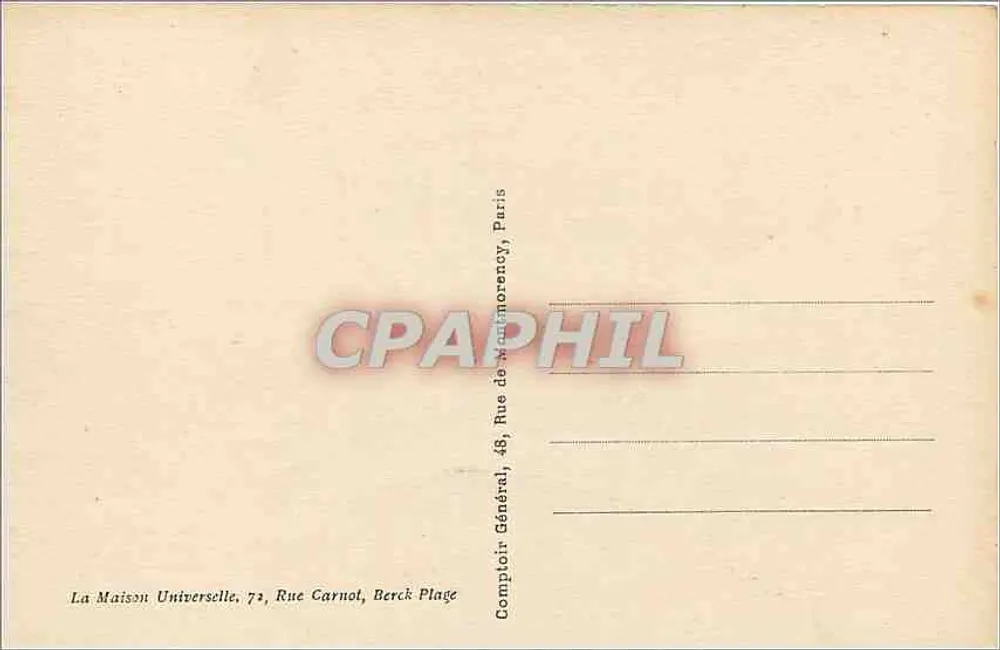 Berck-Plage — Uma floresta sombreada nas proximidades — La Maison Universelle, 73 Rue Carnot, Berck-Plage - Verso