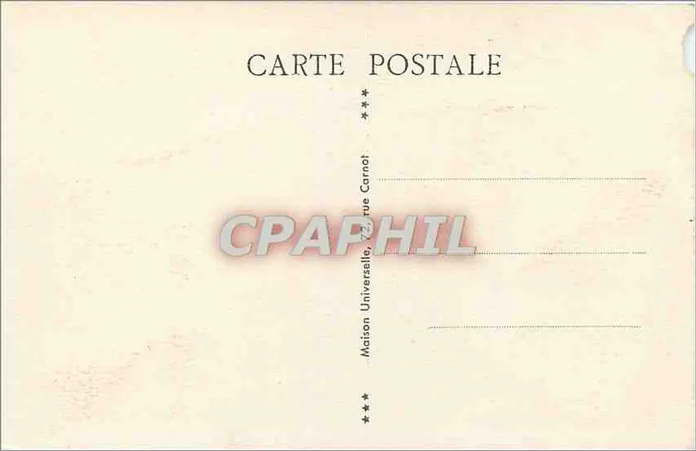 Berck-Plage — Praça do Engradado — Maison Universelle, 72 rue Carnot - Verso