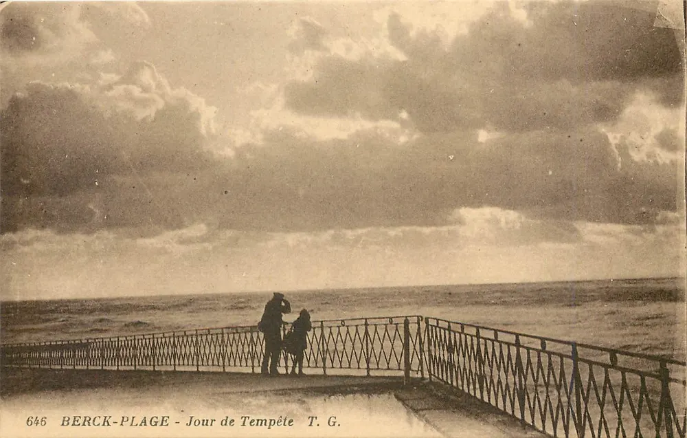 Berck-Plage — Dia de Tempestade — T. G. n° 646 - Frente