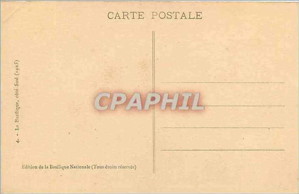 A Basílica, lado Sul — Edição da Basílica Nacional (1925) - Verso