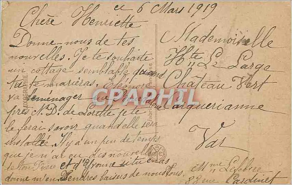 L'Heure favorable — scène de romance nocturne — éditeur non visible, n° 45 - Verso
