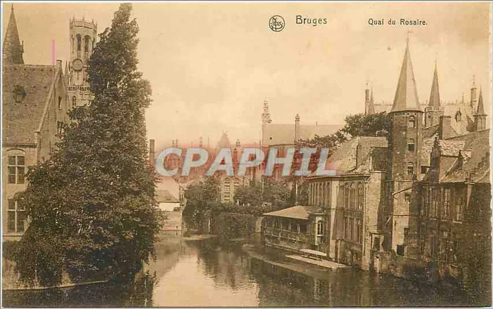 Bruges — Paseo del Rosario — Ed. Nels, Bruselas, Serie No. 80 - Anverso