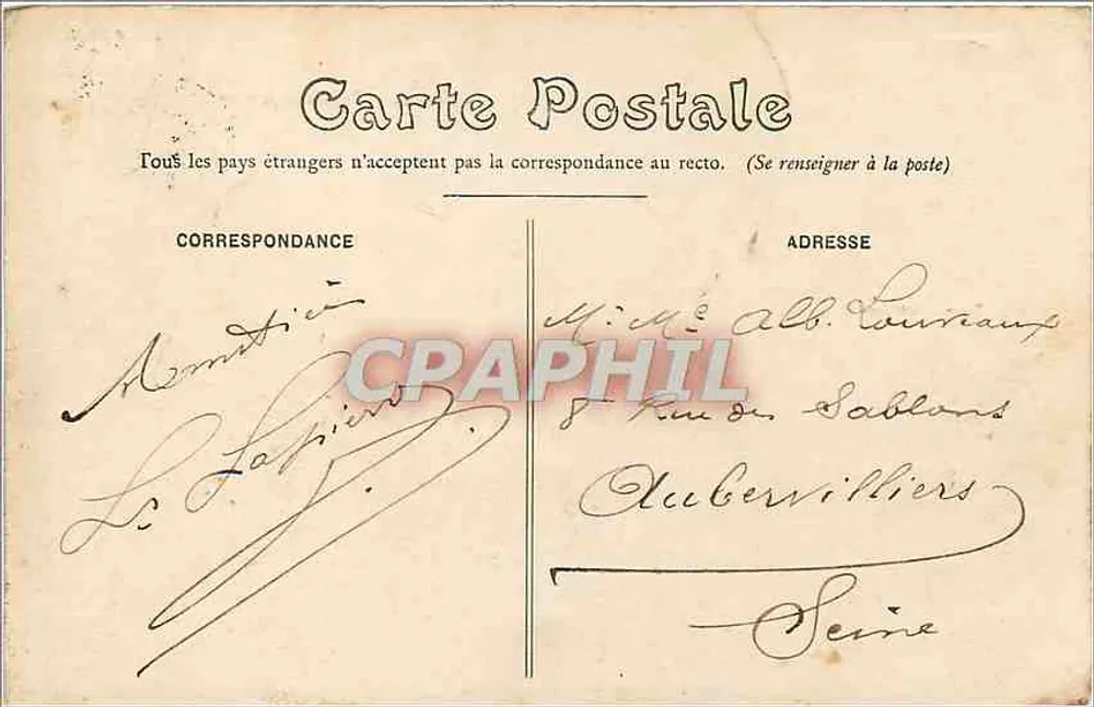 Tours — Palácio de Justiça — G.B 15. Editor Grand Bazar - Verso