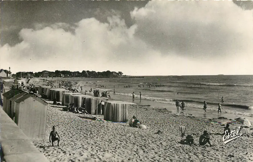 Pornichet — Allgemeiner Blick auf den Strand in Richtung Alt-Pornichet — Extal - Vorderseite