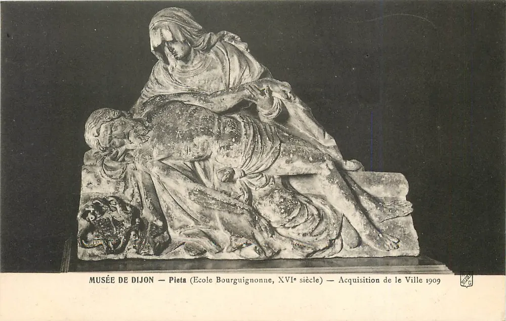 Musée de Dijon — Pieta (École Bourguignonne, XVIe siècle) — Acquisition de la Ville 1909 - Recto