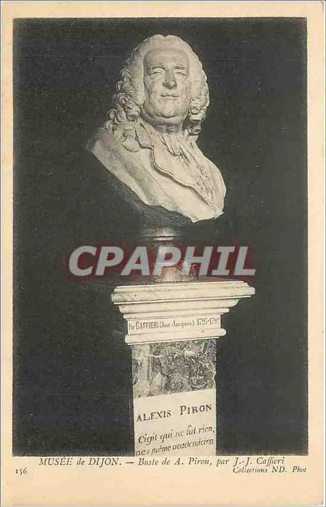 Busto de Alexis Piron — Musée de Dijon — por J.-F. Caffieri - Frente