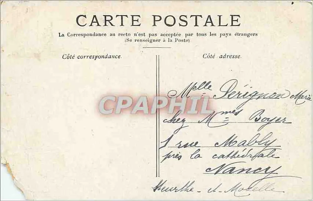 Paris — O Colégio Necessidade — Editor Fortes, número de série não visível - Verso