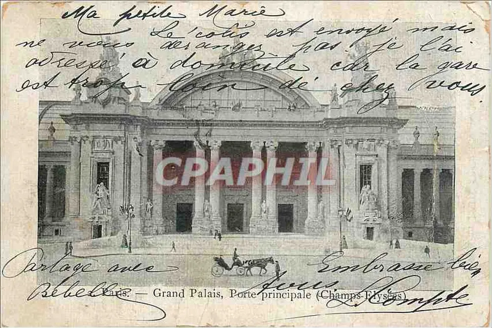 Grand Palais, Porte principale (Champs-Élysées) — Paris — éditeur Petit Parisien, n° 3 - Recto