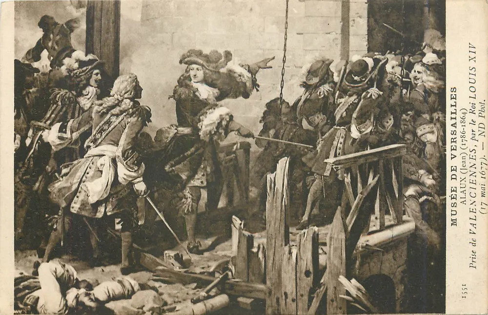 Toma de Valençaines pelo Rei Luís XIV — Museu de Versailles — Alaux (1786-1861) — N° 1551 - Frente