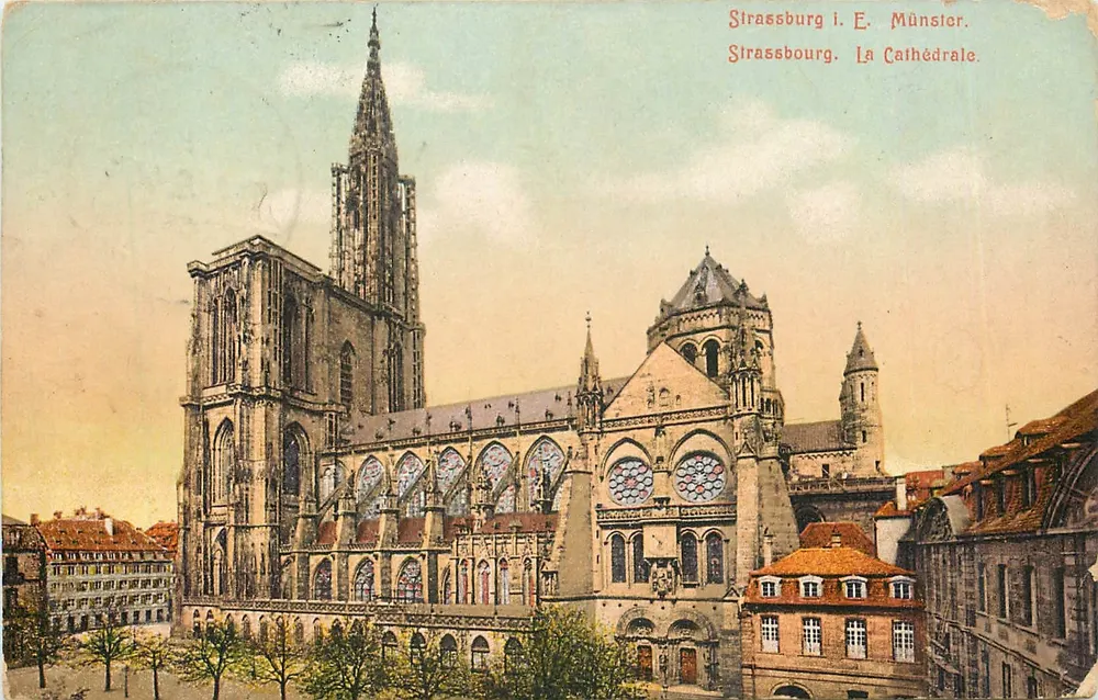 Estrasburgo. A Catedral — Estrasburgo i. E. Münster. — Felix Lutz, Kunstverlagsbuchhandlung, Estrasburgo i. E. - Frente