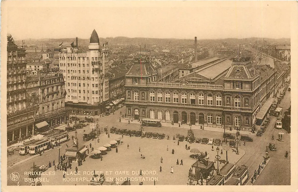 Bruxelles - Place Rogier et Gare du Nord — Éditeur Thill, n° 41 - Recto