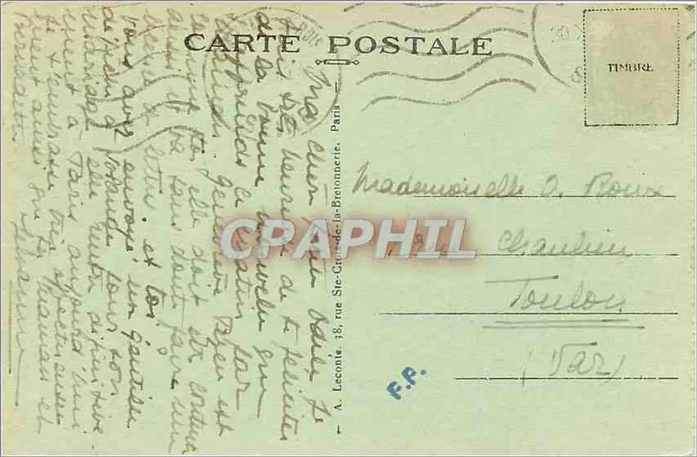 Paris — Rathaus und Pont d'Arcole — A. L. - Rückseite
