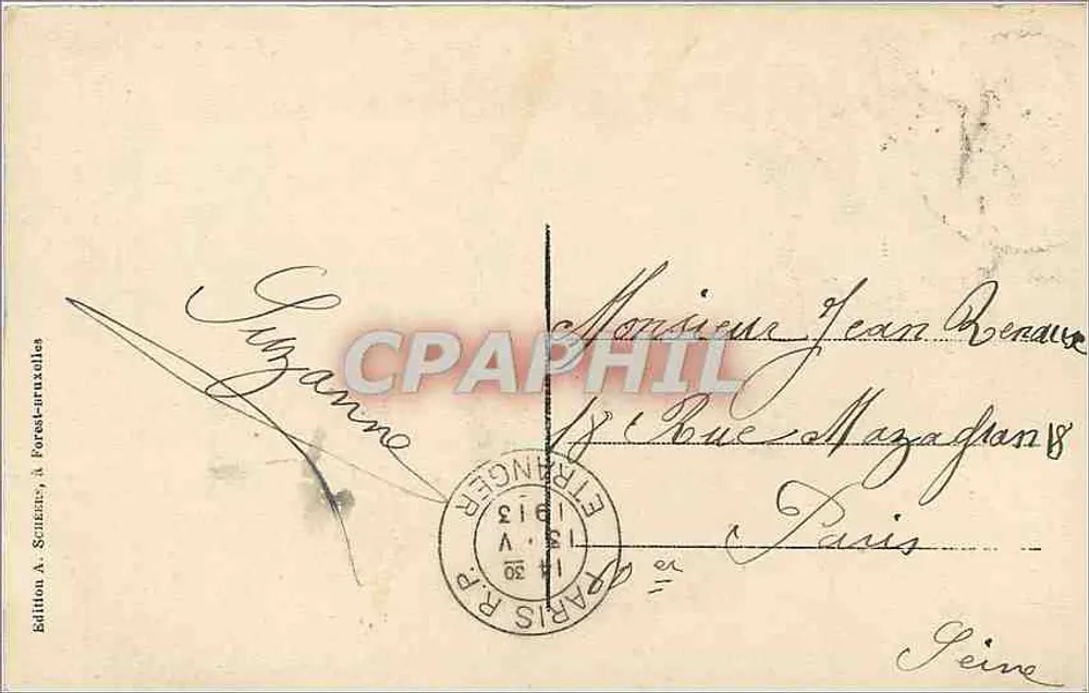 Bruxelles — Le Monument des Comtes d'Egmont et de Hornes — Édition A. Schérer, A. Forest-urtxales - Verso