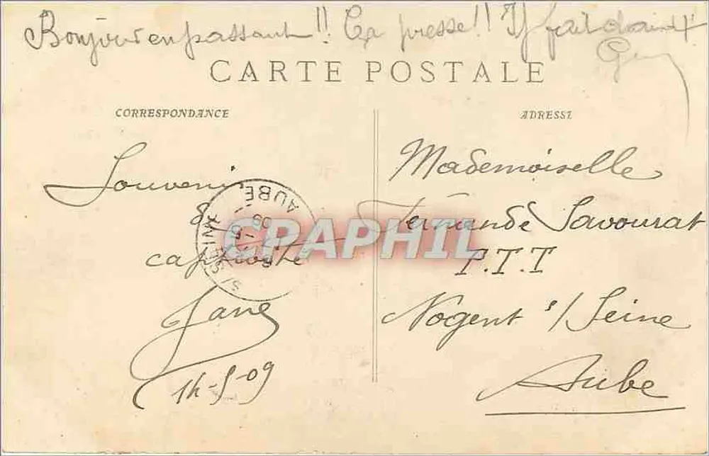 Edmond Dantès liest das Testament des Abbé Faria — Gefängnis des Schlosses d'If, Marseille — Verleger unbekannt - Rückseite