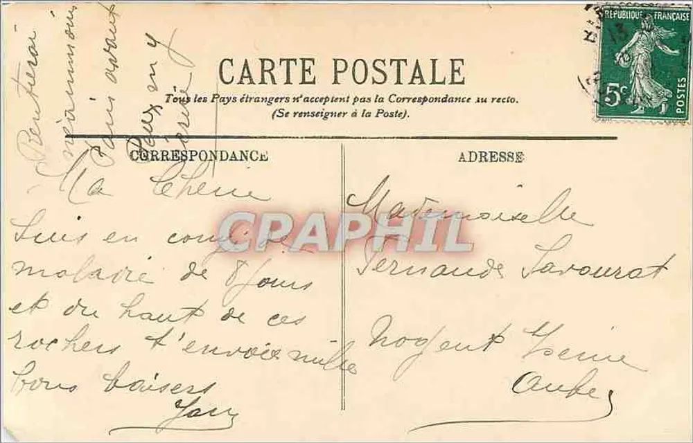 Biarritz — O Rocher de la Vierge — LL. n°6 - Verso