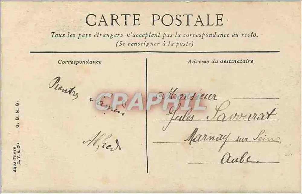 Fontainebleau. Der Pavillon Henri IV und der Park — G.B.N.G. n°16 - Rückseite
