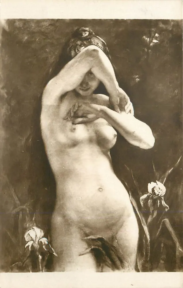 Young woman surprised while bathing — Maillart Diogène — Publisher Lévy Fils, Paris, no. 60 - Front