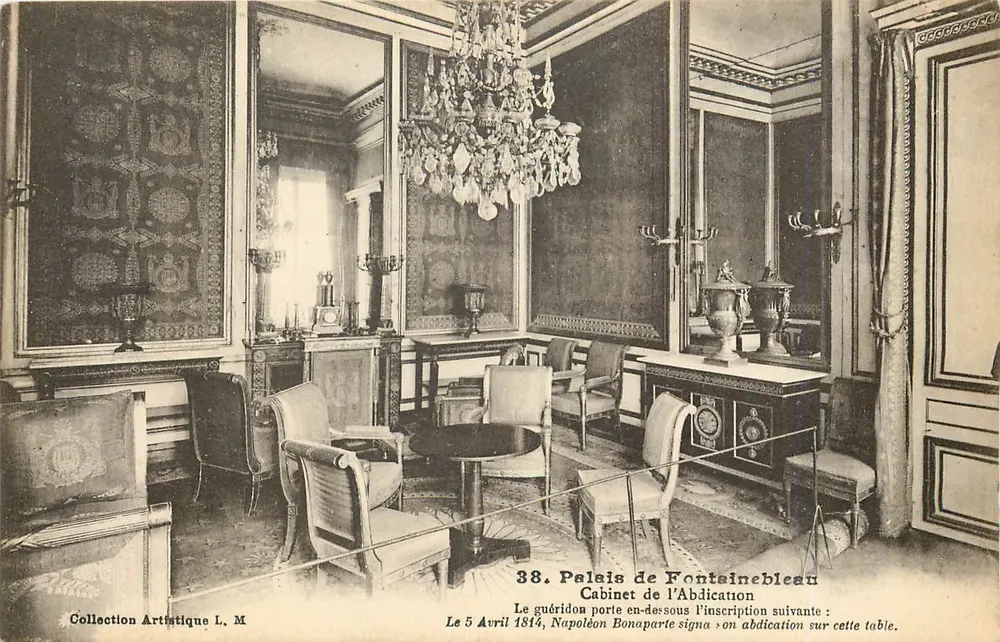 Palazzo di Fontainebleau — Studio dell'Abdicazione — Collezione Artistica L. M. n°38 - Recto