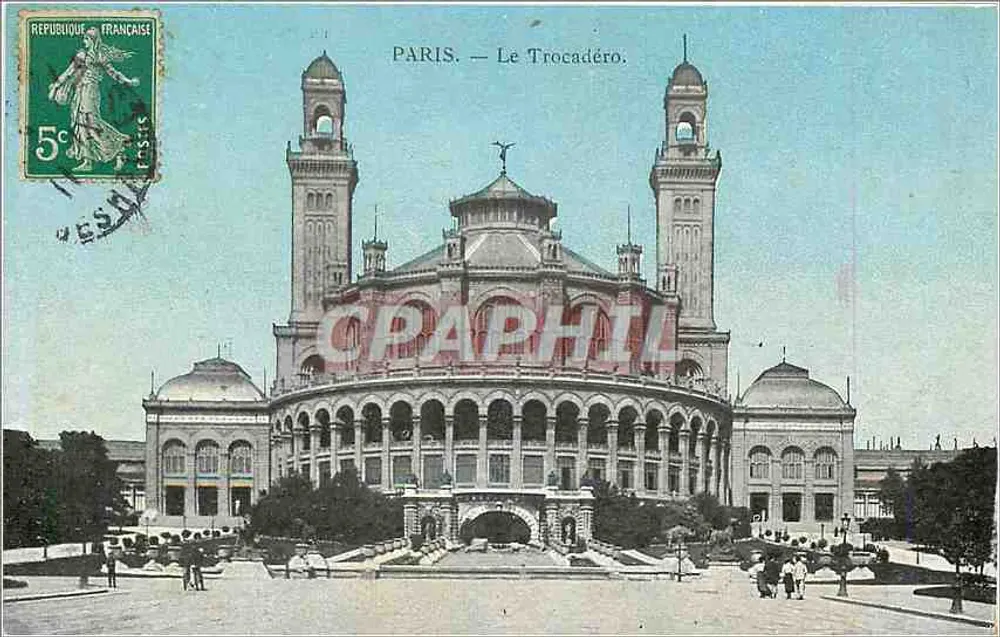 PARIS. — O Trocadéro. — Editor: C. P. H. - Frente