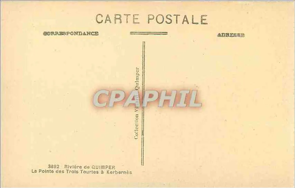 La Pointe des Trois Tourtes à Kerbarnès — Rivière de Quimper — Collection Vitrine Quimper - Verso