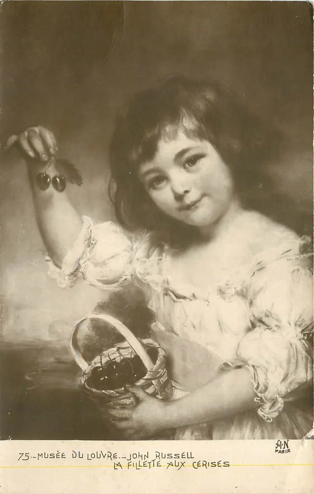 La Fillette aux Cerises — John Russell — Musée du Louvre — édition A.N. Paris - Recto
