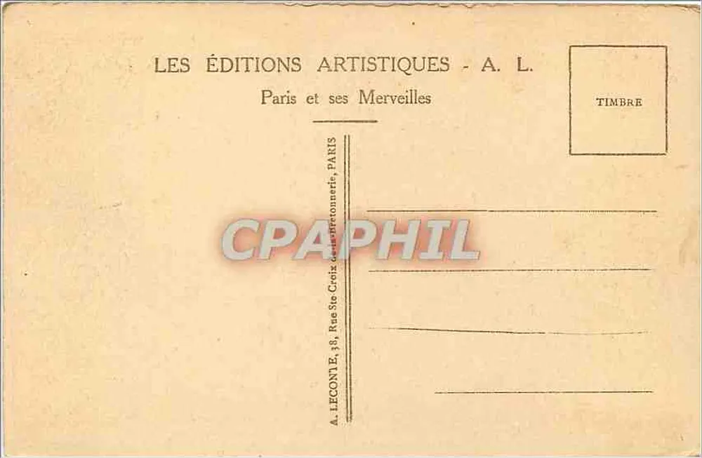 Versailles - Parc du Petit Trianon — Hameau de Marie-Antoinette - Le Moulin et la Maison du Seigneur, Verlag A. L. - Rückseite