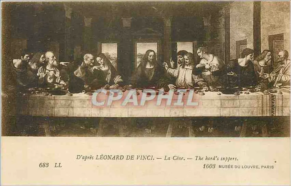 A Última Ceia — D'après Leonardo da Vinci — Museu do Louvre, Paris - Frente