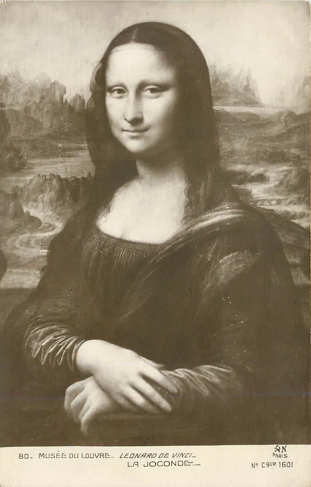 A Joconde — Museu do Louvre — Editora SAN Paris, n° 1601 - Frente
