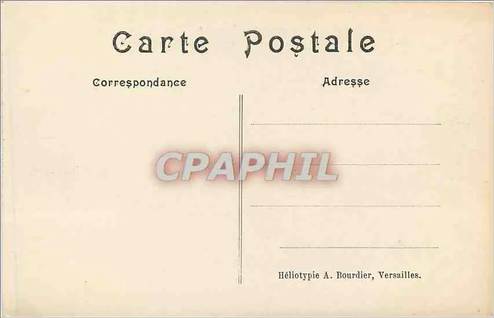 Panorama de Versailles — Héliotypie A. Bourdier, Versailles — n°1 - Verso