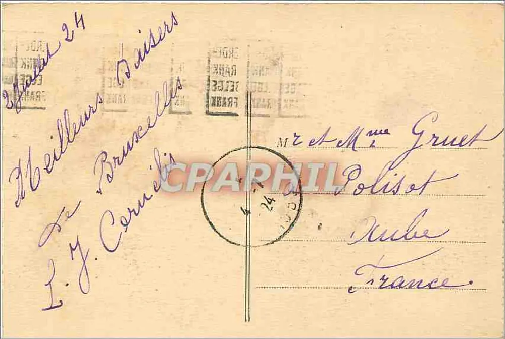 Brüssel — Königspalast und Häuser der Grand'Place — L.N. Pourla - Rückseite