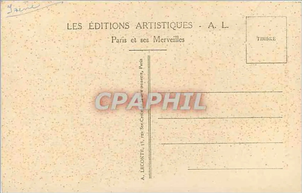 Paris - Notre-Dame — Igreja de Notre-Dame — A. L. n°17 - Verso