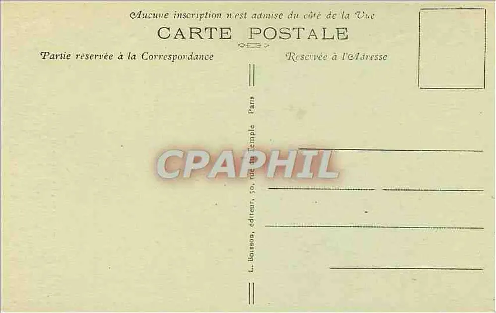 Paris-Montmartre — Basilique du Sacré-Cœur — L. Boisson, éditeur, n°77 - Verso