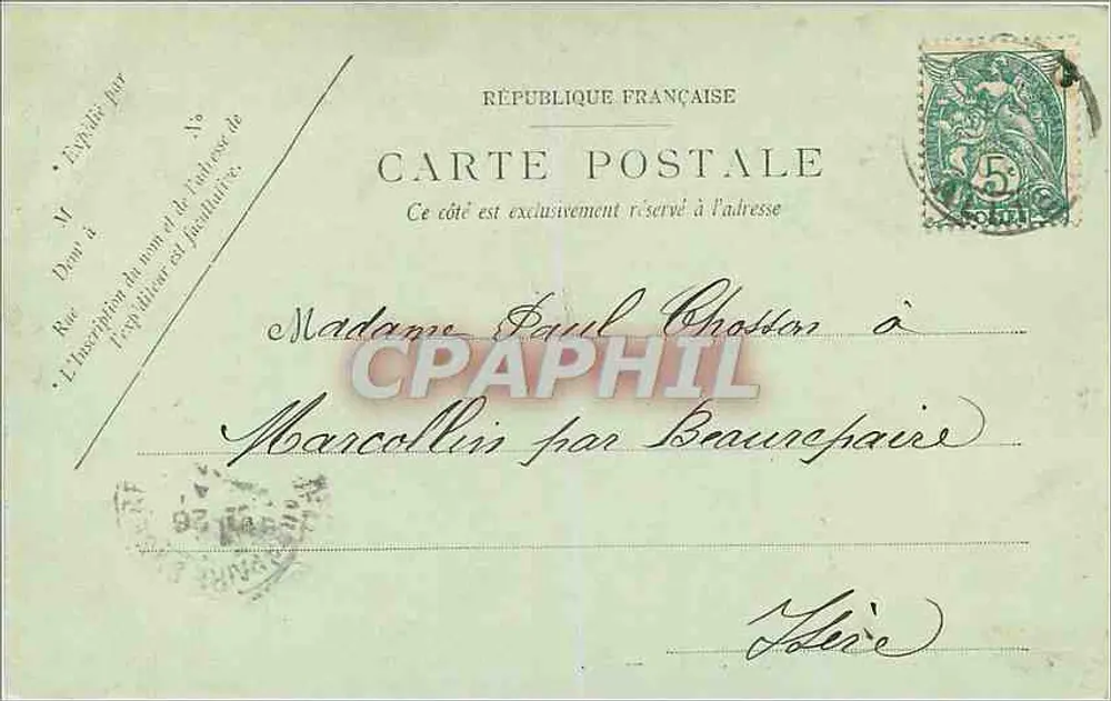 Vichy — Le Jardin du Nouzel Hôtel — LL. — Paul Chotton - Verso