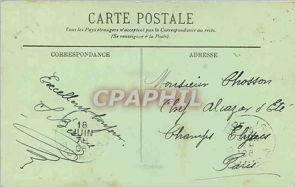 Vichy — Das Casino — Ein Stück der Terrasse — LL. - Rückseite