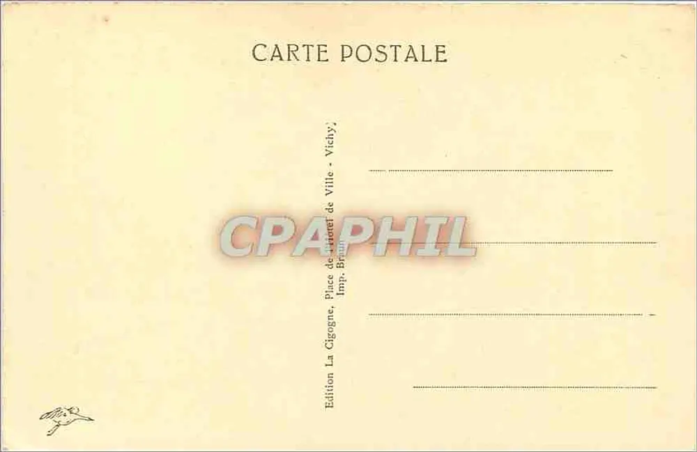 Vichy — A Orangerie dos Célestins — Edição da Cidade de Vichy, n° 898 - Verso