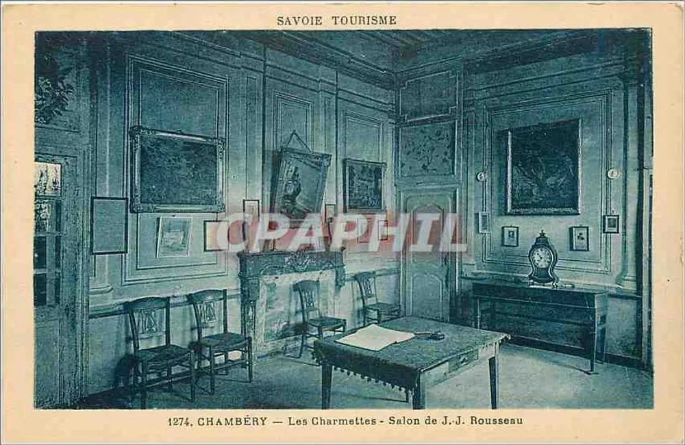 Chambéry — Les Charmettes - Salon de J.J. Rousseau — Savoie Tourisme - Recto