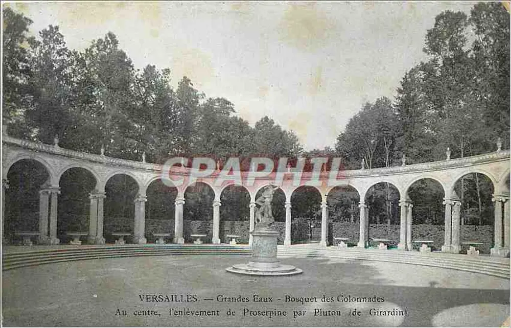 Versailles — Grandes Eaux — Bosquet des Colonnades — L'enlèvement de Proserpine par Pluton (de Girardini) - Recto