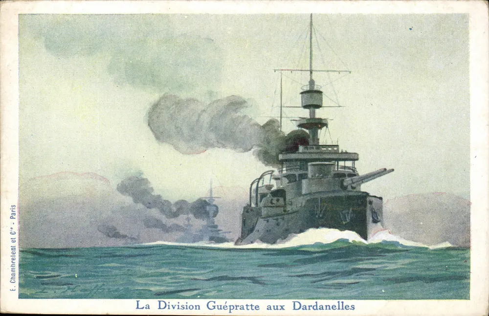 La Division Guépratte an den Dardanellen — E. Chambretet et Cie - Paris - Vorderseite