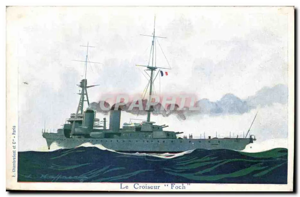 Le Croiseur "Foch" — Éditeur E. Chambretton et Cie - Paris - Recto