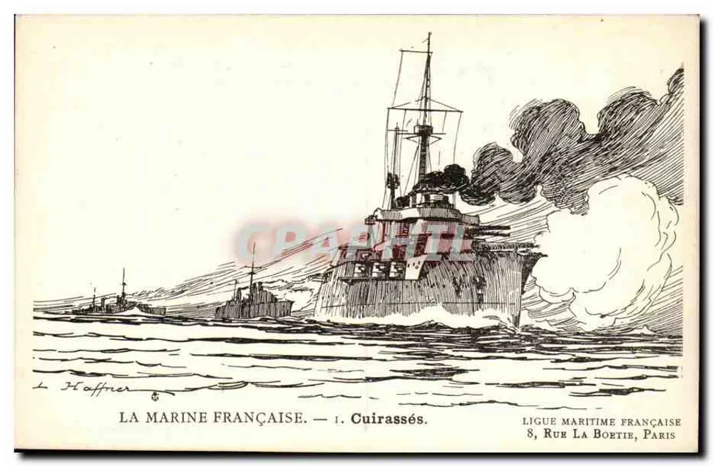 Die französische Marine — 1. Schlachtschiffe — Französische Seefahrtsgesellschaft - Vorderseite