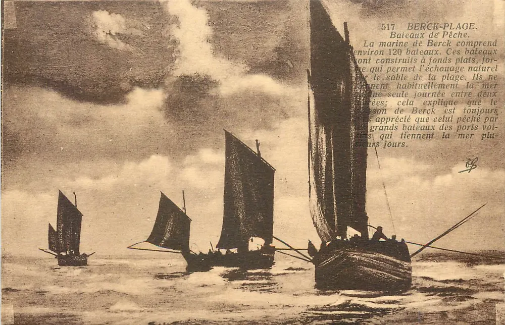 Berck-Plage — Barcos de Pesca — n°517 - Frente