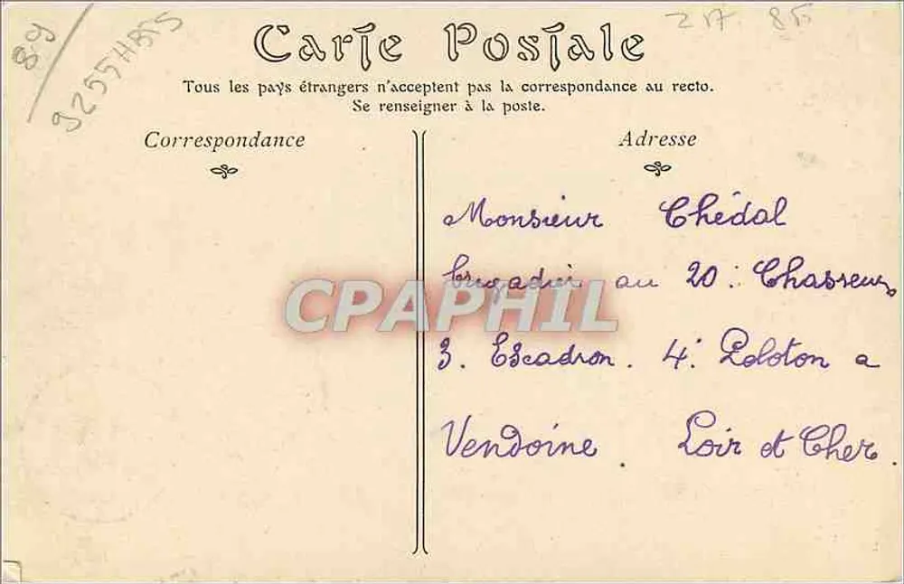 Avallon — Vue Générale prise de la Morlande — Éditeur non identifié, n° de série I - Verso